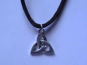SILVER CELTIC DRUID SILVER TRINITY KNOT NECKLACE 20  