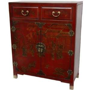 Drawer Chest in Red Lacquer 
