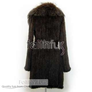 Mink Fur Knitted/Braided Coat/Jacket/Overcoat/Outerwear  