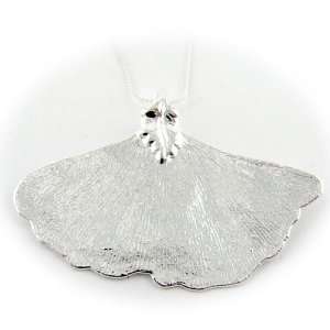  Silver Plated Ginko Real Leaf Sterling Silver Serpentine 