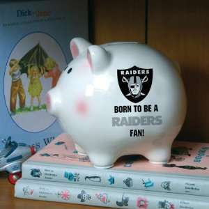 Born to Be Oakland Raiders Fan Piggy Bank  Sports 