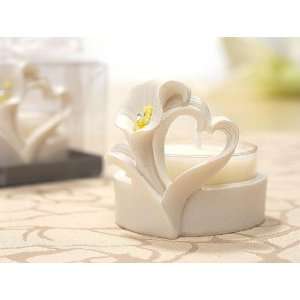    Heart Shaped Calla Lily Candle Holder
