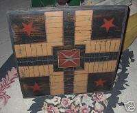 Primitive Dark country Colors Parcheesi Charles Jerred  