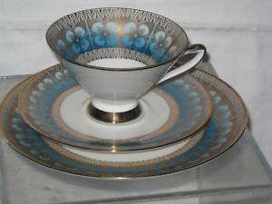 Winterling blue & gold pattern tea set made in Bavaria  