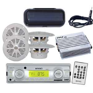   USB w/4 x 4 Speakers & Remote Cover Amp Antenna Kit Electronics