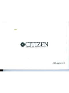 Citizen Eco Drive Aqualand BJ2XXX/Cal. B74X Manual  