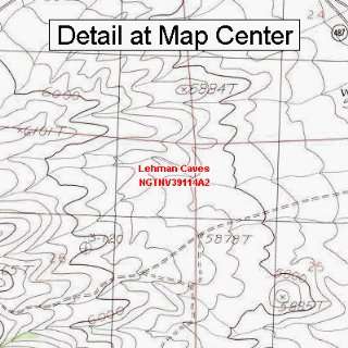  USGS Topographic Quadrangle Map   Lehman Caves, Nevada 