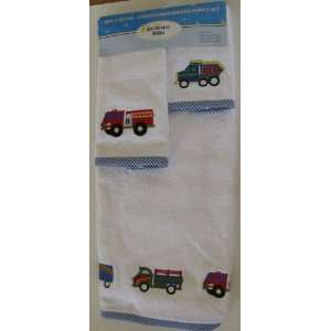  Embroidered Transportation Towel Set 