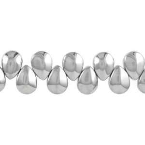   Silver Plated Teardrop Crystal Beads Strand Arts, Crafts & Sewing