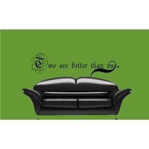   wall mural decor bible quotes two better than one