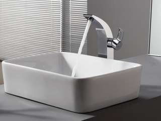New Rectangluar Porcelain Ceramic Vessel Sink Bathroom Basin Vanity 