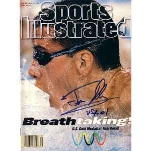 Tom Dolan autographed Sports Illustrated Magazine (Swimming, Olympics 