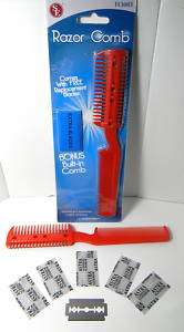 SUPER HAIR RAZOR CUTTING COMB WITH EXTRA BLADES  
