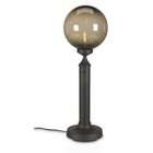   Globe Style Outdoor Table Lamp With Bisque Body & White Globe   Bisque
