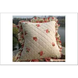    Victorian Merry Rose Quilted/Frilly cushion cover