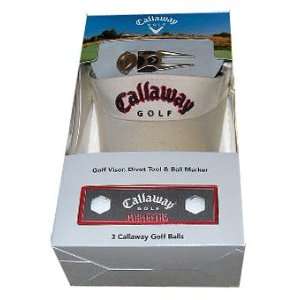  Callaway Golf Visor / Divot Tool / Big Bertha Balls Combo 