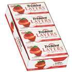 Trident layers with real fruit flavor chewing gum, wild strawberry and 