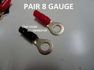 PAIR 8 Gauge Ring Terminals 5/16 Hole NEW  