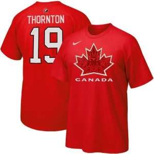  Nike Team Canada 2010 Iihf Olympics Joe Thornton Name And 