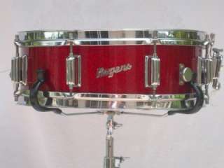 60s ROGERS POWERTONE RED SPARKLE SNARE DRUM LOT #338  