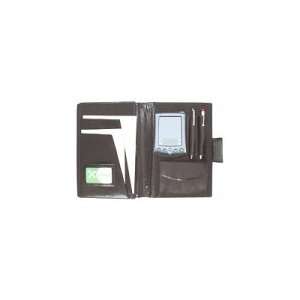  STI Tri Fold Black Leather Portfolio for the Palm m505 