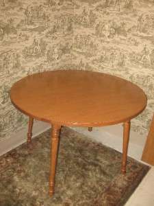  Hard Rock Maple Round Dining Table F8163 & 2 Leaves Andover #48 finish