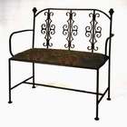 Grace Gothic Loveseat with Arms   Metal Finish Jade Patina