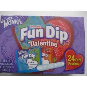    Wonka Fun Dip Valentine Card Kit 24 Count Box Toys & Games