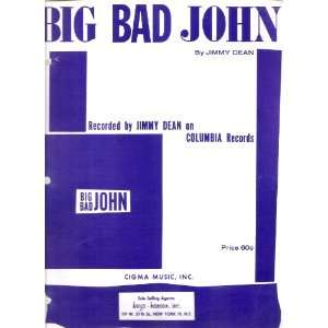  Sheet Music Big Bad John Jimmy Dean 207 