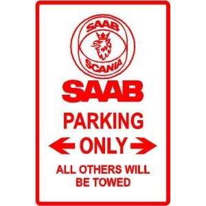  SAAB PARKING sign * street car auto import: Home & Kitchen
