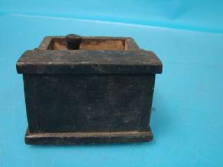 VTG Antique Crystal Radio Set Wireless Small Wood Box Coil Sliding 