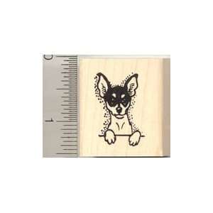  Toy Fox Terrier Dog Rubber Stamp   Wood Mounted: Arts 
