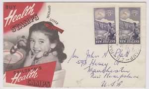 New Zealand Health STamps 1954 Cacheted FDC  
