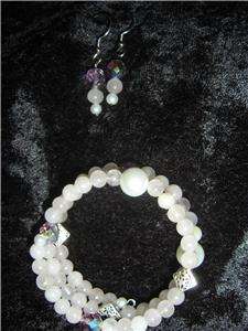 Custom love mojo bracelet & earrings ~ Erzulie Freda  