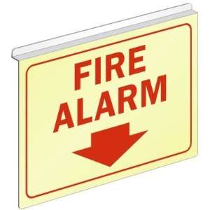  Fire Alarm Alumm Ceiling Sign, 10 x 7