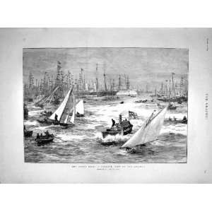   1893 COWES YACHTING REGATTA NAVY SHIPS SUPERB BENBOW