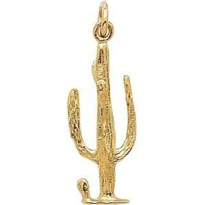  Rembrandt Charms Cactus Charm, Gold Plated Silver Jewelry