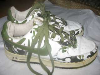 NIKE Air Force 1 Camo Leather tennis shoes MENS size 7.5  