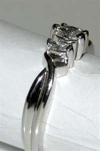 DIAMOND ENGAGEMENT RING WEDDING RING THREE STONE 0.25CT 14K SI CLARITY 