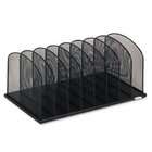 Safco Mesh Desk Organizer, 8 Upright Sections, 19.25 Inches Width x 8 