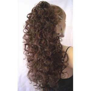  MIRAGE Clip On Ponytail Hairpiece Wig #M4 30 DARK BROWN 
