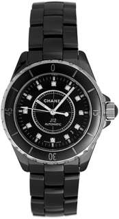 Chanel J12 Black Ceramic Automatic Midsize Unisex Watch H1626  
