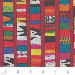   Rainbow Kente Stripe Fiesta Fabric By The Yard Arts, Crafts & Sewing