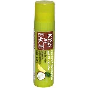 Kiss My Face Organic Lip Care Coconut Pineapple Lip Balms SPF 15 0.15 