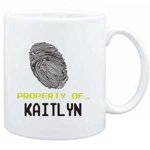 Mug White  Property of _ Kaitlyn   Fingerprint  Female Names:  