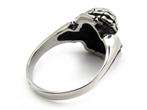   silver stainless steel hand twine skull paw charm party ring  