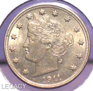1911 P LIBERTY V NICKEL BETTER DATE UNCIRCULATED (GSS+  