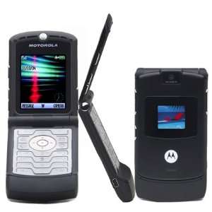  NEW Motorola Razr V3 (Unlocked) Black Electronics