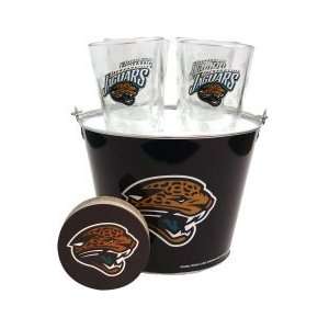   Glasses and Beer Bucket Set  Jacksonville Jaguars Beer Bucket Gift