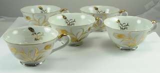 Lefton China Wheat Tea Cups With No Saucers  